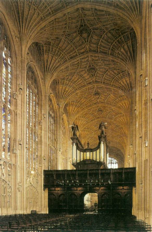 Interior view 1466-1515 Photo King's College Chapel, Cambridge, England