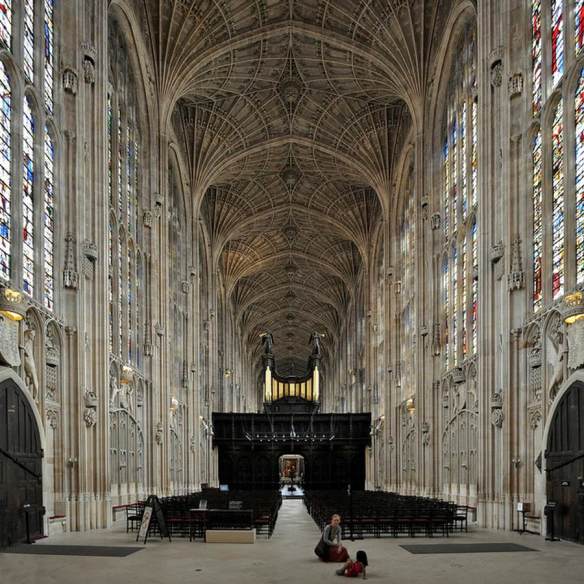 Interior view 1466-1515 Photo King's College Chapel, Cambridge, England