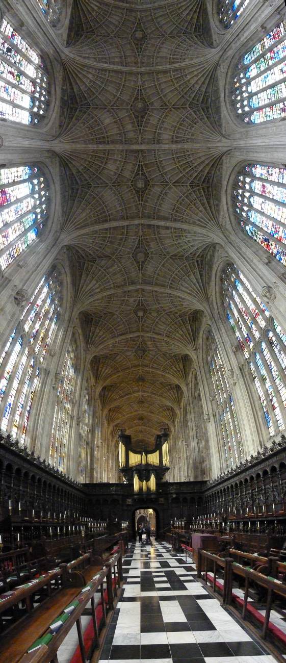 View of the fan-vault 1466-1515 Photo King's College Chapel, Cambridge, England
